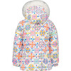 Roselet Jacket, White Snowflakes - Jackets - 3