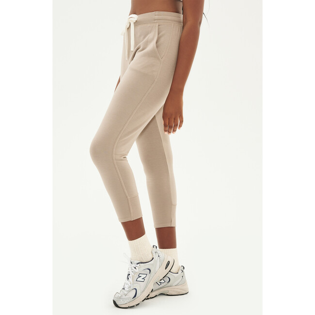 Women's Reena Fleece 7/8 Sweatpant, Latte - Sweatpants - 3