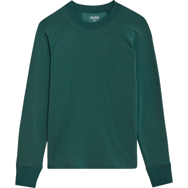 Women's Warm Up Fleece Sweatshirt, Military - Sweatshirts - 1