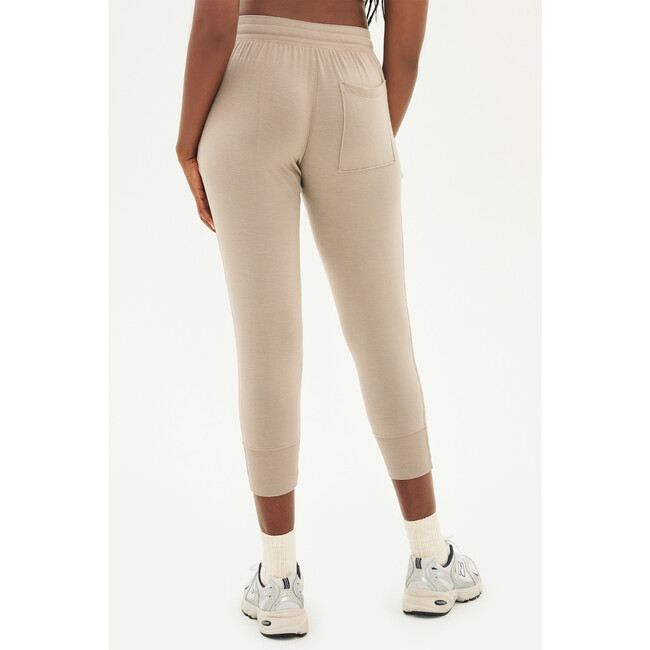 Women's Reena Fleece 7/8 Sweatpant, Latte - Sweatpants - 4