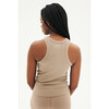 Women's Kiki Full Length Rib Tank, Latte - T-Shirts - 4