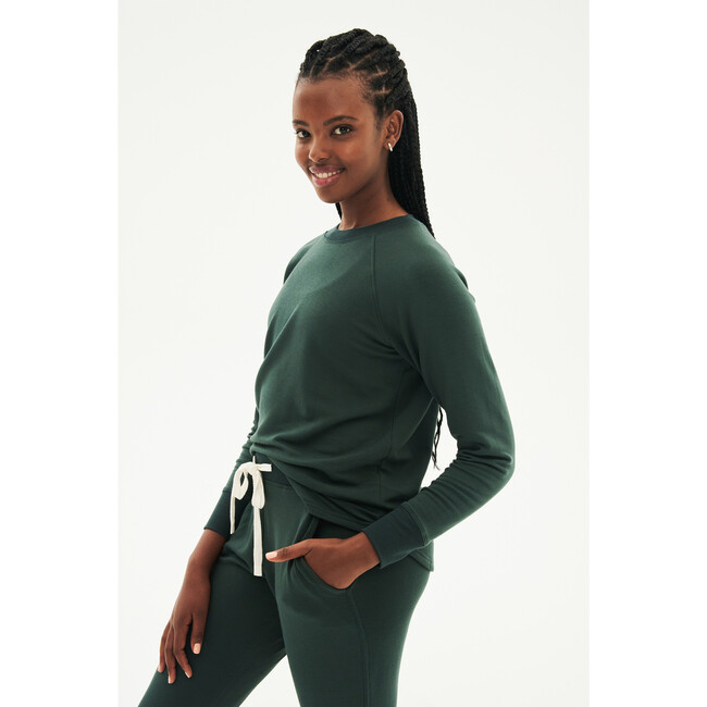 Women's Warm Up Fleece Sweatshirt, Military - Sweatshirts - 3