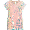 Iridescent Pailette Dress, Pink - Dresses - 1 - thumbnail