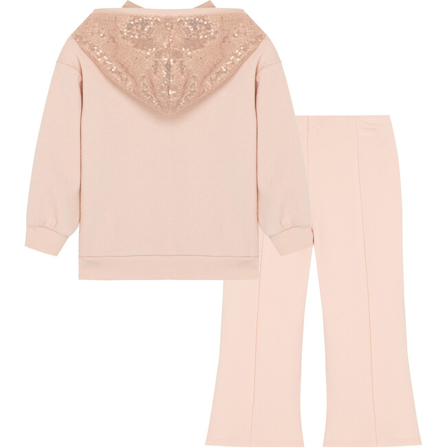 Sequin Hoodie Set, Pink - Mixed Apparel Set - 2