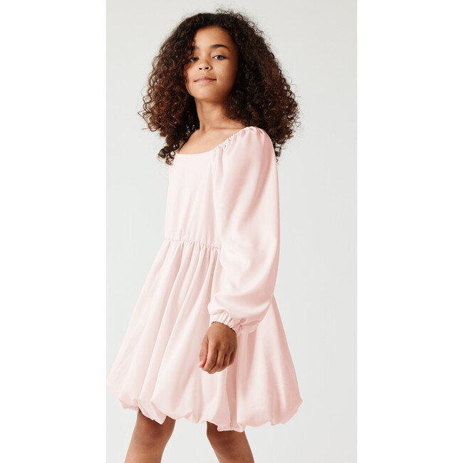 Charmeuse Bubble Dress, Pink - Dresses - 3