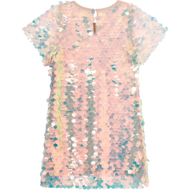 Iridescent Pailette Dress, Pink - Dresses - 2