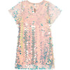 Iridescent Pailette Dress, Pink - Dresses - 2 - thumbnail