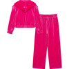 Velour Tracksuit Set, Pink - Sweatshirts - 2