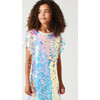 Iridescent Pailette Dress, Pink - Dresses - 3 - thumbnail