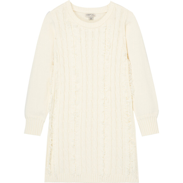 Cable Knit Sweater Dress, Off-White - Habitual Dresses | Maisonette