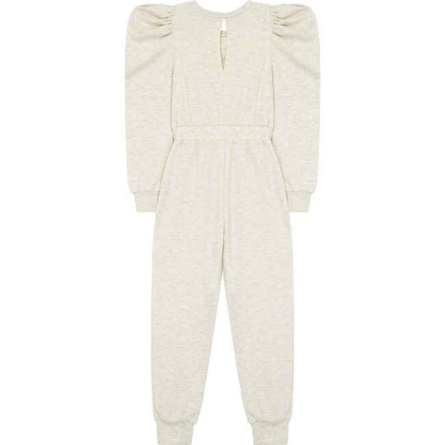 French Terry Jumpsuit, Oatmeal - Jumpsuits - 3