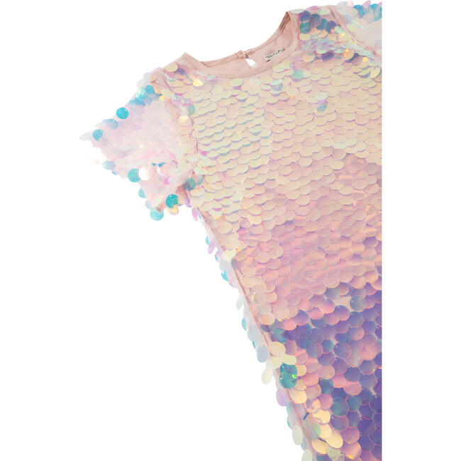 Iridescent Pailette Dress, Pink - Dresses - 6