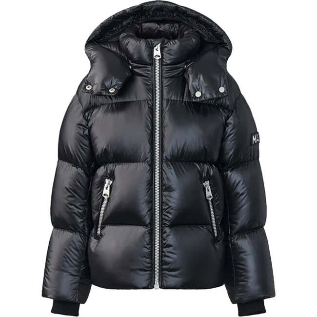 Jesse Toddler Hooded Down Jacket, Black