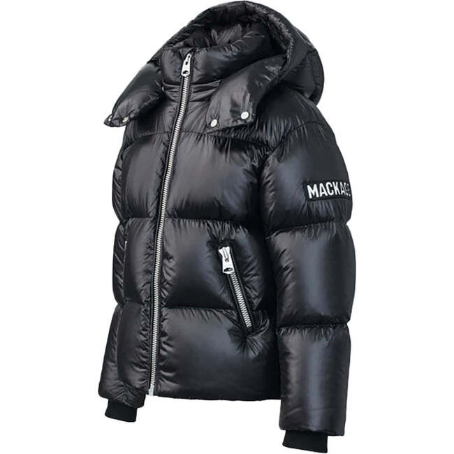 Jesse Toddler Hooded Down Jacket, Black - Coats - 2