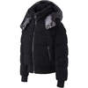 Ari Hooded Plush Down Jacket, Black - Coats - 2