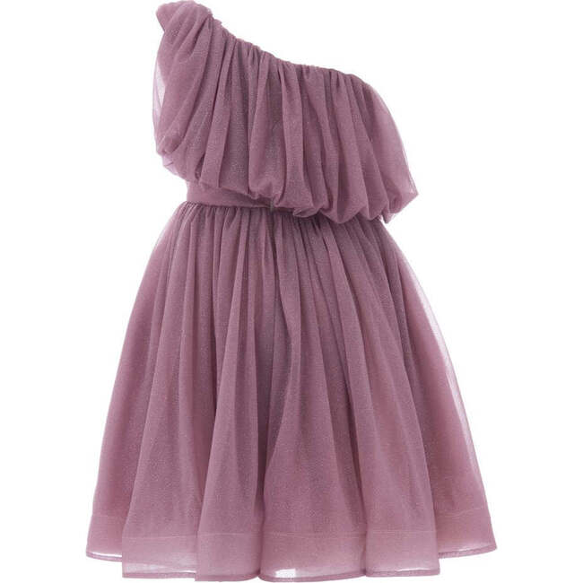 Izorah Off Shoulder Glitter Dress, Pink