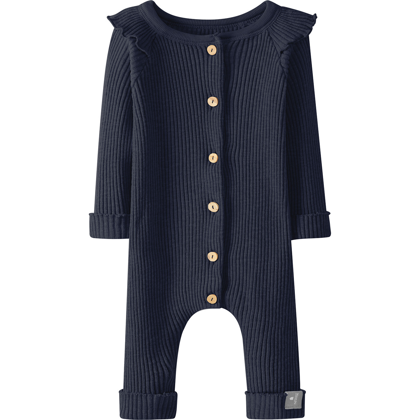 Ruffle Jumpsuit, Navy - Rompers - 1