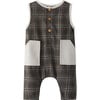 Plaid Onesie, Grey - Onesies - 1 - thumbnail