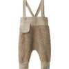 Fuzzy Overalls, Beige - Overalls - 1 - thumbnail