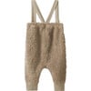 Fuzzy Overalls, Beige - Overalls - 2