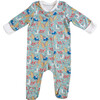 Roller Rabbit x Maisonette, Prancing Deer Infant Footie Pajamas, Teal - Footie Pajamas - 2