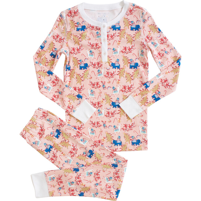 Roller Rabbit x Maisonette, Prancing Deer Pajamas, Pink