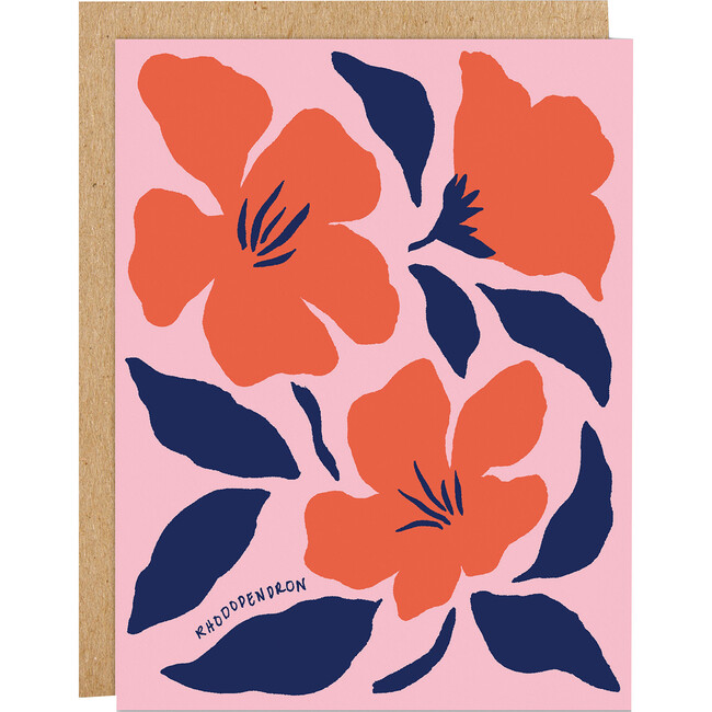 Rhododendron Illustrated Card