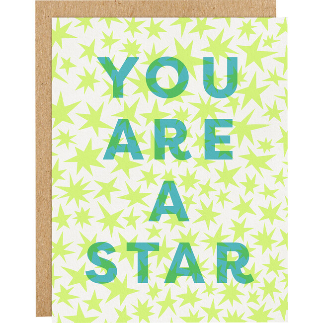 You Are A Star Letterpress Card