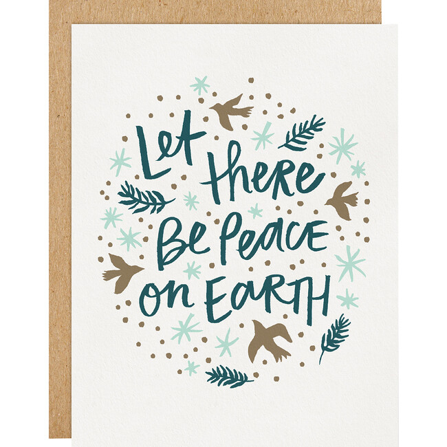 Peace On Earth Letterpress Card