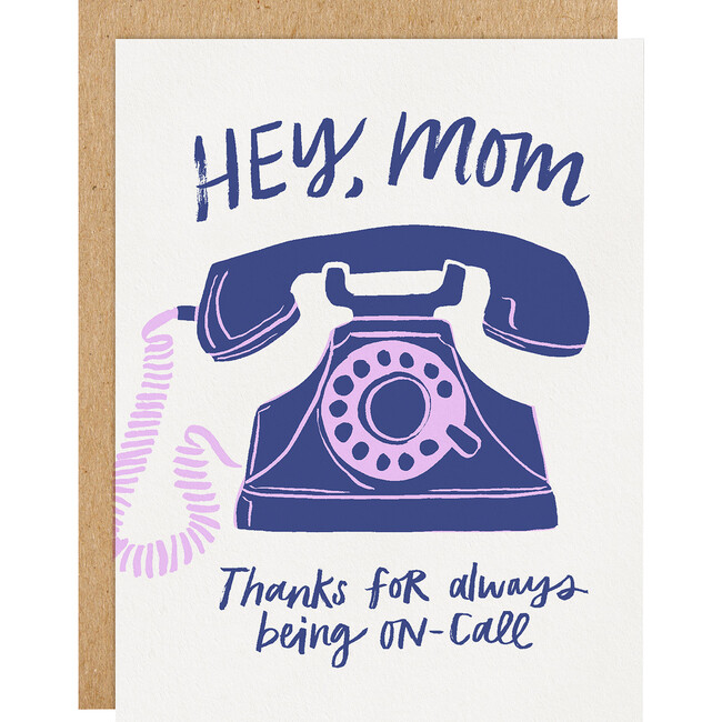 Hey, Mom Letterpress Card