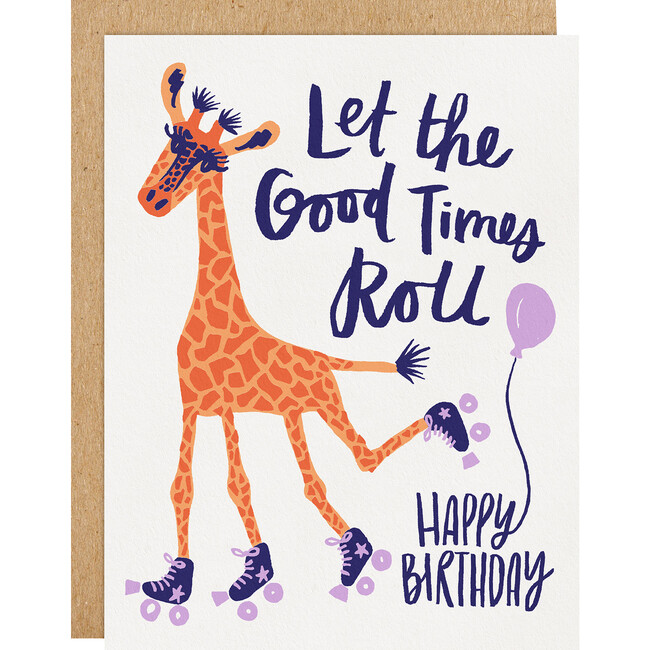 Good Times Roll Happy Birthday Giraffe