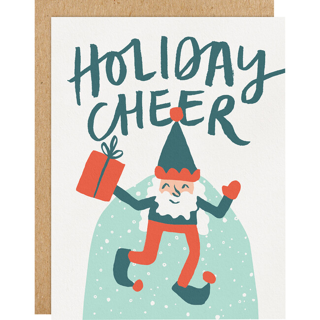 Holiday Cheer Elf Letterpress Card