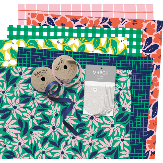 Floral Trio Gift Wrap Kit