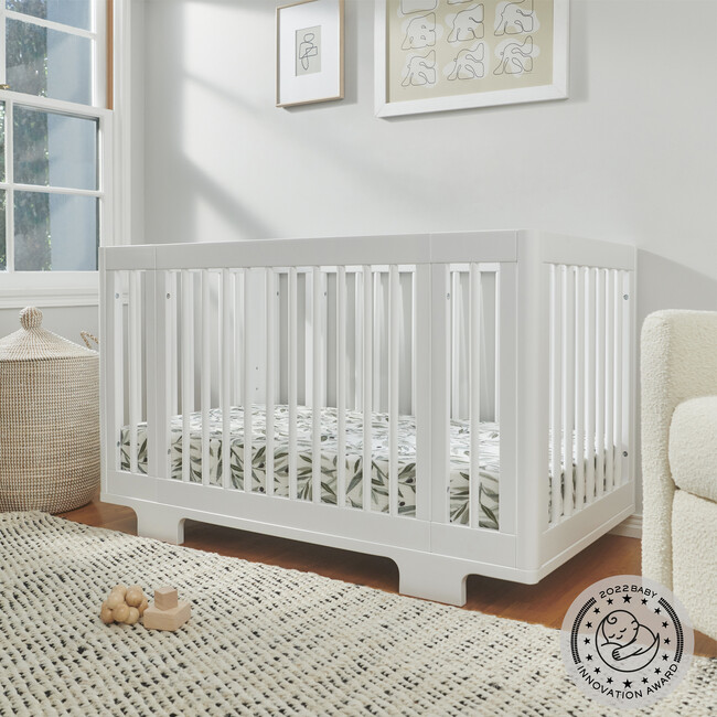 Yuzu 8-in-1 Convertible Crib with All-Stages Conversion Kits, White