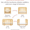 Yuzu 8-in-1 Convertible Crib with All-Stages Conversion Kits, Natural - Cribs - 3 - thumbnail