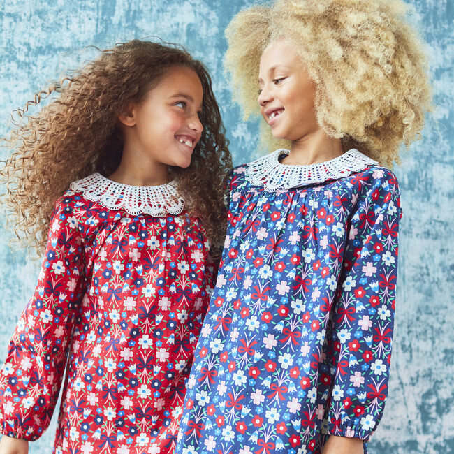 Maude Dress, Navy Kaleidoscope Flower - Dresses - 2