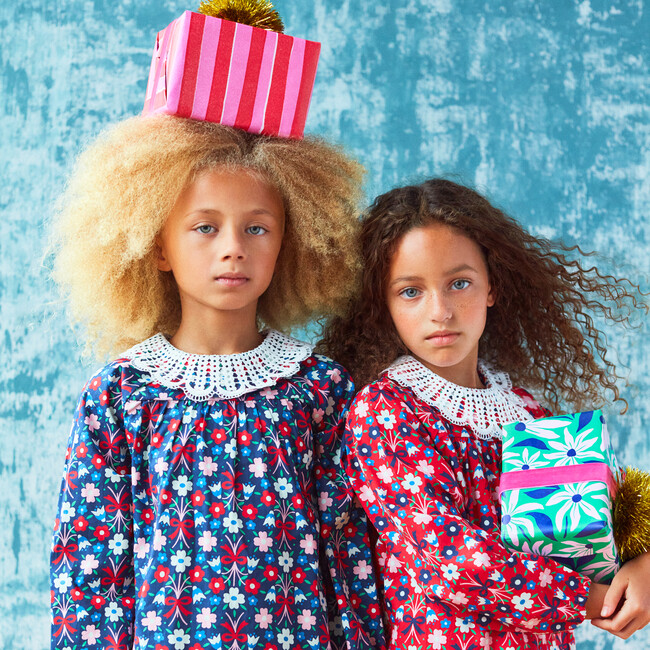 Maude Dress, Navy Kaleidoscope Flower - Dresses - 5