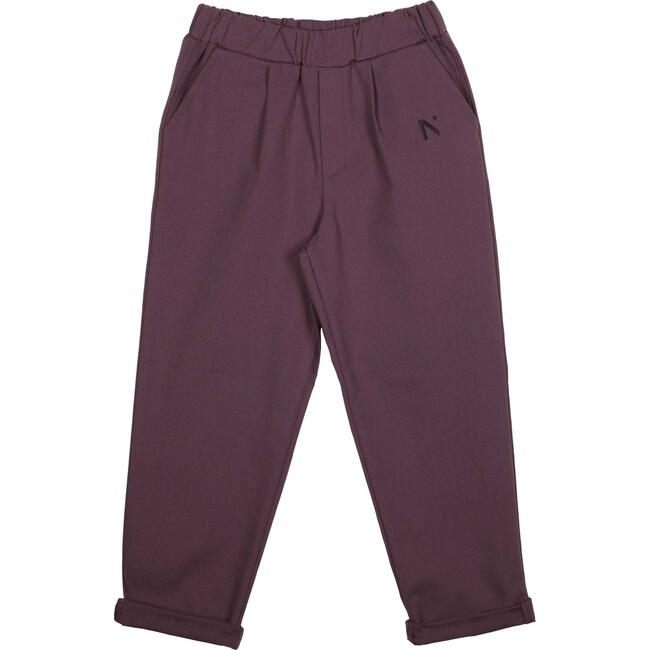 Loneta Pleated Pant, Aubergine - Pants - 1