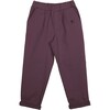 Loneta Pleated Pant, Aubergine - Pants - 1 - thumbnail