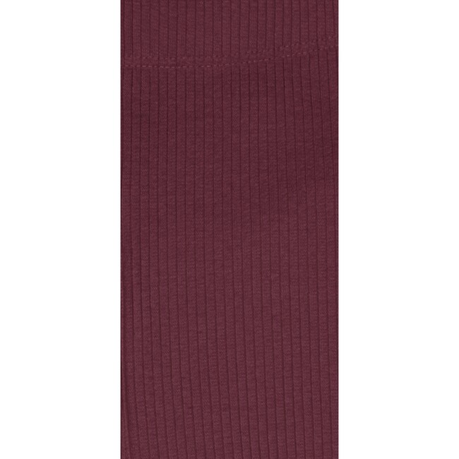Ribbed Jersey Legging, Aubergine - Leggings - 3
