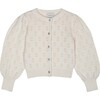 Wool Openwork Jacket, Cream - Sweaters - 1 - thumbnail