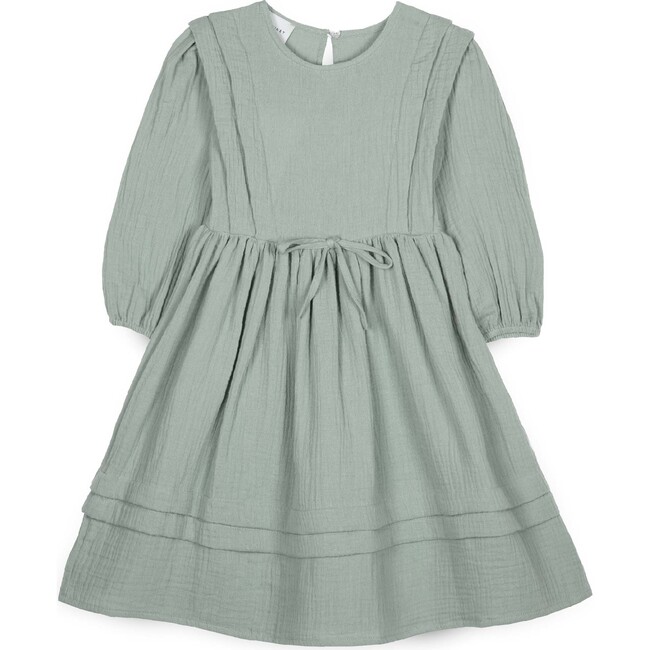 Muslin Dress, Green - Dresses - 1
