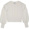 Wool Openwork Sweater, Cream - Sweaters - 1 - thumbnail