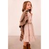 Frilled Gauze Dress, Brown - Dresses - 3