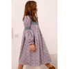 Smocked Viyella Rose Dress, Mauve - Dresses - 3