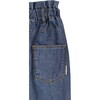 Washed Ruffle Denim Pant, Blue - Jeans - 3