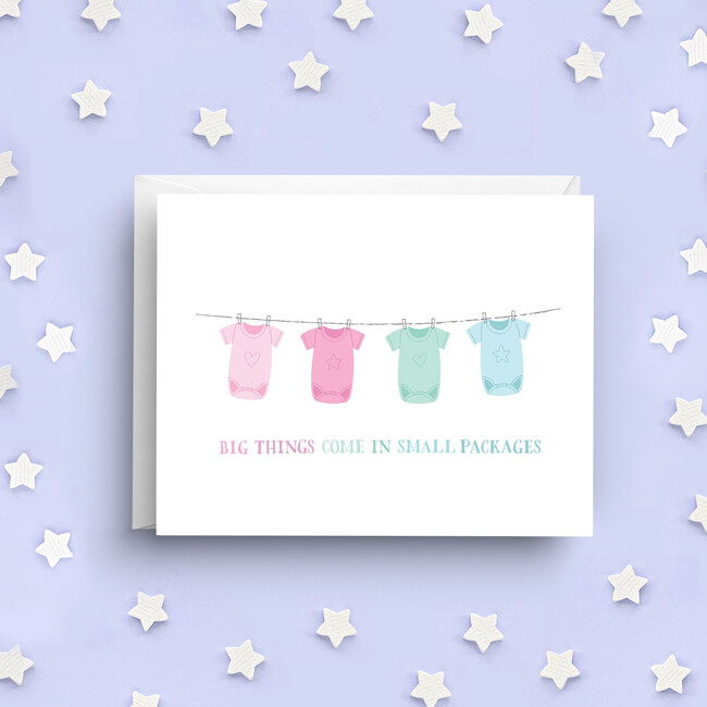 Big Things Come in Small Packages Baby Card