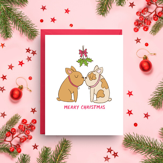 French Bulldog Mistletoe Christmas Card - Paper Goods - 2
