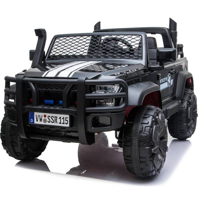 24V 4x4  Pick Up Truck 2 Seater Ride on Black - Ride-On - 1