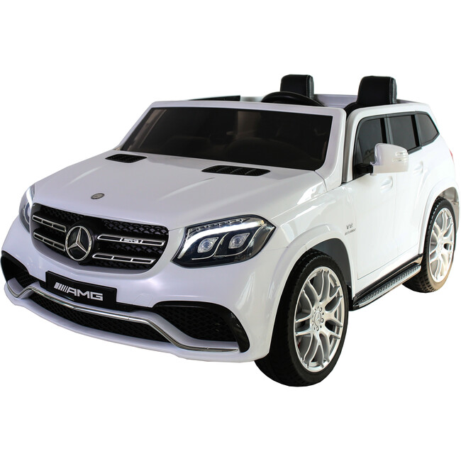 12V Mercedes Benz GLS63 AMG 2 Seater Ride on Car White - Ride-On - 1